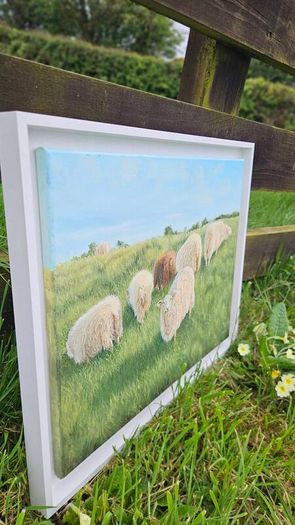 Original Oil Painting  - Curious Lamb