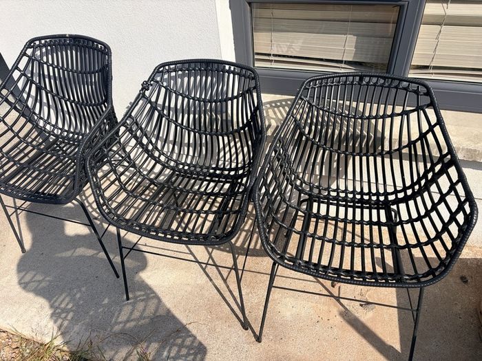 Black garden chairs