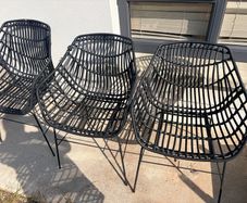 Black garden chairs