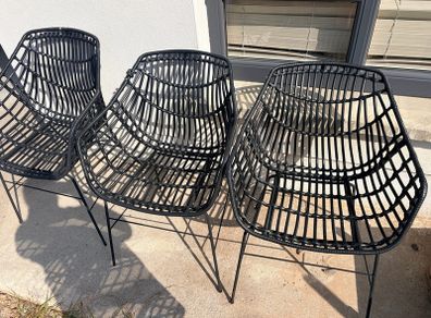 Black garden chairs