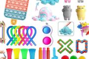 Fidget Toys, Fidget Toys Pack for Kids, Sensory Fidgets Pack Anxiety Relief Toys for Autism, Simple Fidget Toys Set with Fidget Popper for Party Bag Filler, School Classroom Reward (FREE POSTAGE)