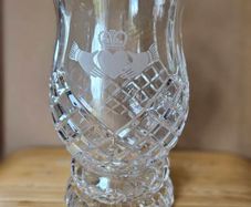 Original Galway Crystal Claddagh Hurricane Lamp