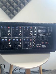SubZero SZ-PMIX6-MP3 6-Channel Powered PA Mixer + Speakers & Stands - Like New