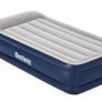 Single Size Inflatable Air Bed With Built-in Pillow Electric Pump Image 2