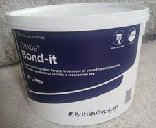 Skim coat and thistle bond