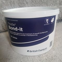 Skim coat and thistle bond