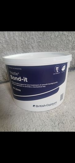 Skim coat and thistle bond