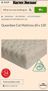 cot bed mattress from KingKoil