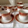 Arklow Pottery coffee set Gold Maroon pattern 2384 Image 3