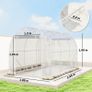 6m Garden Tunnel Greenhouse tunnel greenhouse 195x295x195cm galvanized steel frame, 150 g/m PE cover transparent Image 2
