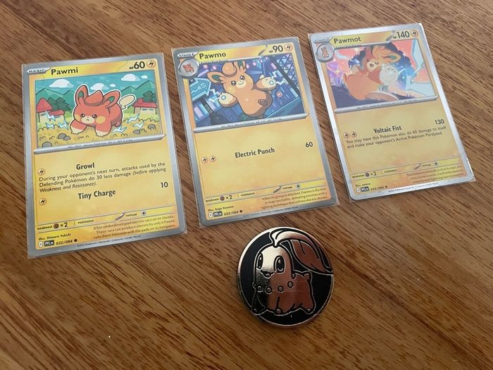 Pokemon cards - Chaos Rising, Pawmot line