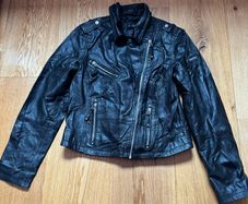 Cabrini biker lamb leather jacket Size 40/UK12