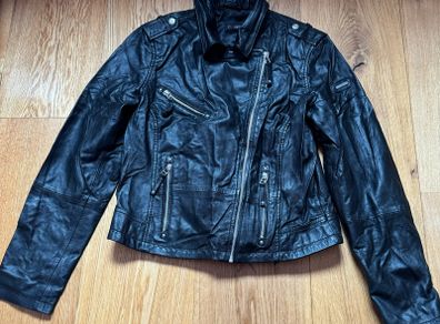 Cabrini biker lamb leather jacket Size 40/UK12
