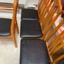4 x Gorgeous Leather Padded Kitchen Dining Chairs - Can Deliver Image 2
