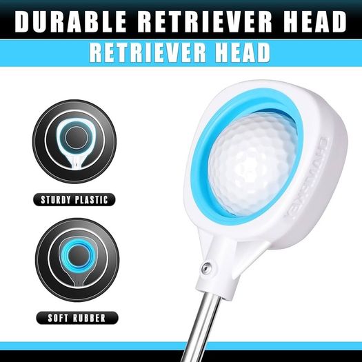 NEW | Golf Ball Retriever | 9FT Soft Hand Grip with Telescopic Stainless Steel Shaft Retrievers Ideal for Golfer