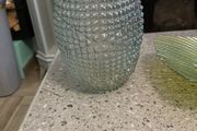 green glass vase