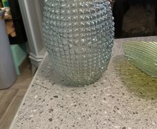 green glass vase