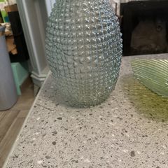 green glass vase