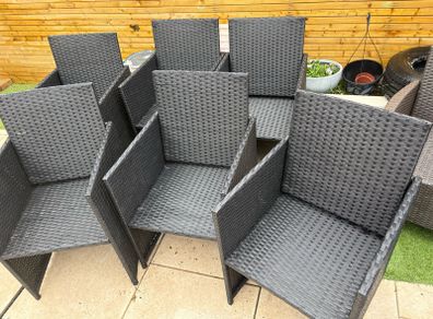 x6 Rattan garden chairs