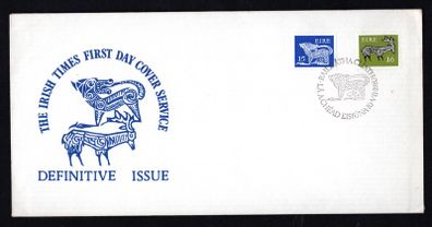 1980 Ireland 15p & 16p Gerl Definitive Stamp Illustrated The Irish Times Addressed First Day Cover (FDC)
