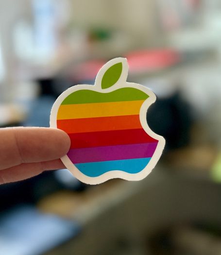 Apple Rainbow Glossy Sticker 2-Pack