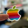 Apple Rainbow Glossy Sticker 2-Pack Image 2