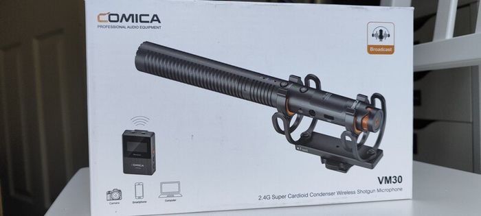 Comica VM30 2.4G Super Cardioid Condenser Wireless Shotgun Microphone