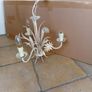 Ornate metal quality pretty 3 light ivory light pendant Image 2