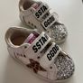 Golden Goose Toddler Glitter Old School Velcro Trainers Image 3