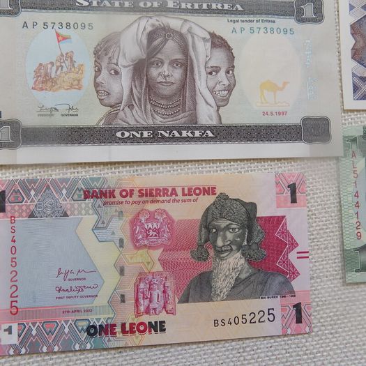 Lot of 9 Uncirculated Banknotes from Africa.No 14.