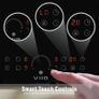 Induction Hob 60cm, 4 Zone Electric Cooktop, 7000W Built In Hob, Hardwired Installation No Plug, Touch Control, Booster, Timer, Child Lock, Auto Shut-Off, Black Glass  Star Burst Zone Design Image 5