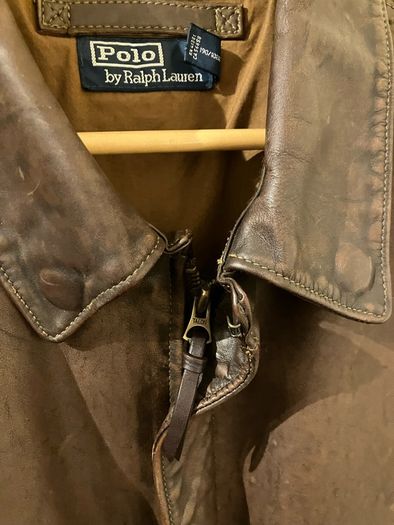 Ralph Lauren G1 Cowhide Flight Bomber Leather Jacket