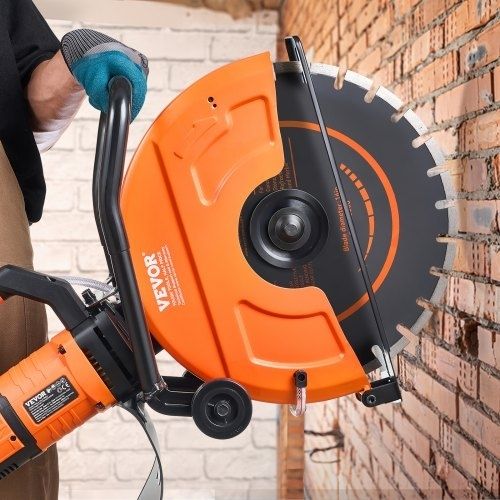 16"/40.6 cm Electric Concrete Saw Wet/Dry Saw Cutter with Water Pump and Blade
