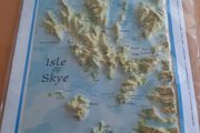 Raised relief map of Isle of Skye