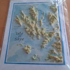 Raised relief map of Isle of Skye