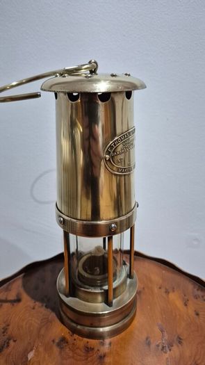 Vintage E. Thomas & Williams Brass Cambrian Miner's Safety Lamp