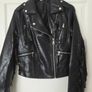 New Miss Selfridge Leather Biker Jacket Image 2