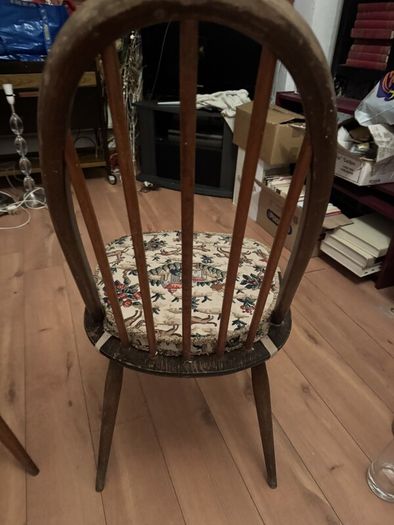 Pair of Vintage Ercol Quaker Hoop Back Dining Chairs with Cushions