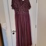 Size 10 Maya Deluxe Berry V-neck Sequin and Tulle Bridesmaid Dress Image 3