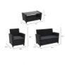 Cosco Malmo 4PC Patio Set - Grey w/ Navy Cushions - 88529GBLEUK Image 3