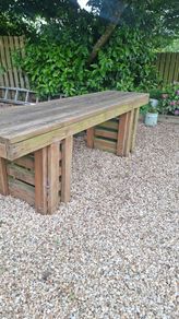 Garden table and bench