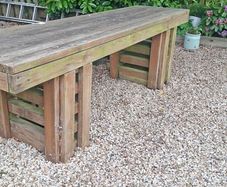Garden table and bench