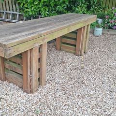 Garden table and bench