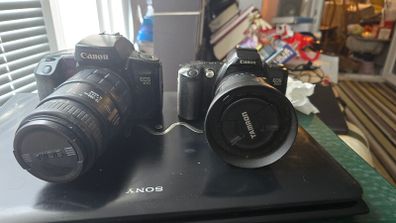 Canon EOS 100 Film Camera + Sigma 70-300mm Lens