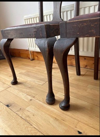 vintage solid wood chairs