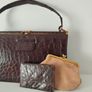 real crocodile leather vintage bag Image 2
