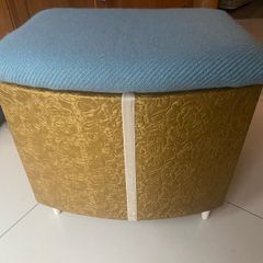 Mid century .Newly covered bedroom seat with storage