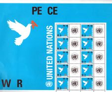 2004 United Nations New York, USA Greeting Stamps - War and Peace Commemorative Stamps Sheet Mint Never Hinged (MNH)