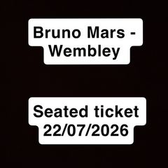 Bruno Mars Wembley Tickets