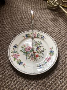 Aynsley china single handle cake plate